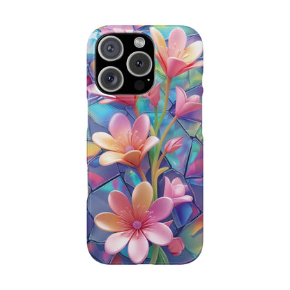 Snap Case Elegante Florale iPhone Handyhülle mit 3D-Effekt