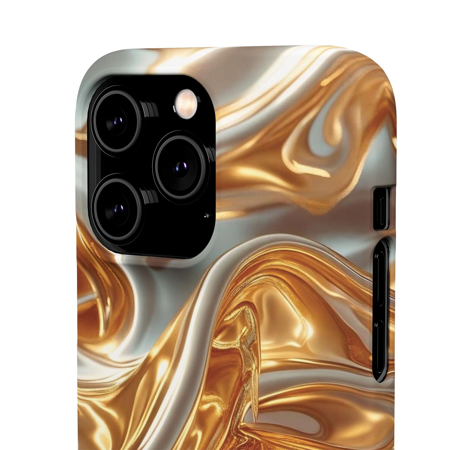Snap Case iPhone Handyhülle – Gold Dynamic Liquid 3D Effekt