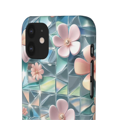 Snap Case iPhone Handyhülle mit 3D-Effekt Blumenmuster