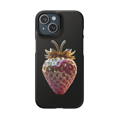 Snap Case iPhone Handyhülle - 3D Effekt Erdbeeren