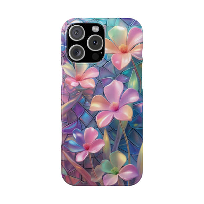 Snap Case Elegante Florale iPhone Handyhülle mit 3D-Effekt