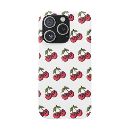 iPhone Snap Case Handyhülle Happy Cherry Design