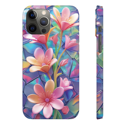 Snap Case Elegante Florale iPhone Handyhülle mit 3D-Effekt