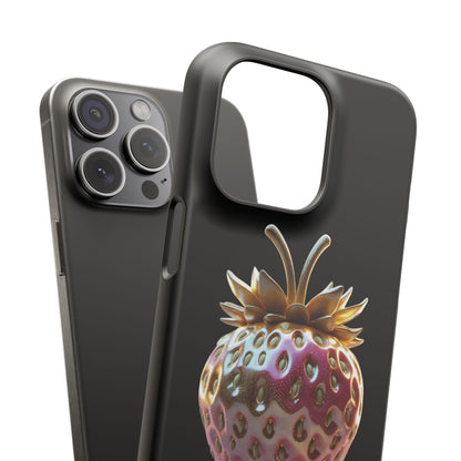 Snap Case iPhone Handyhülle - 3D Effekt Erdbeeren