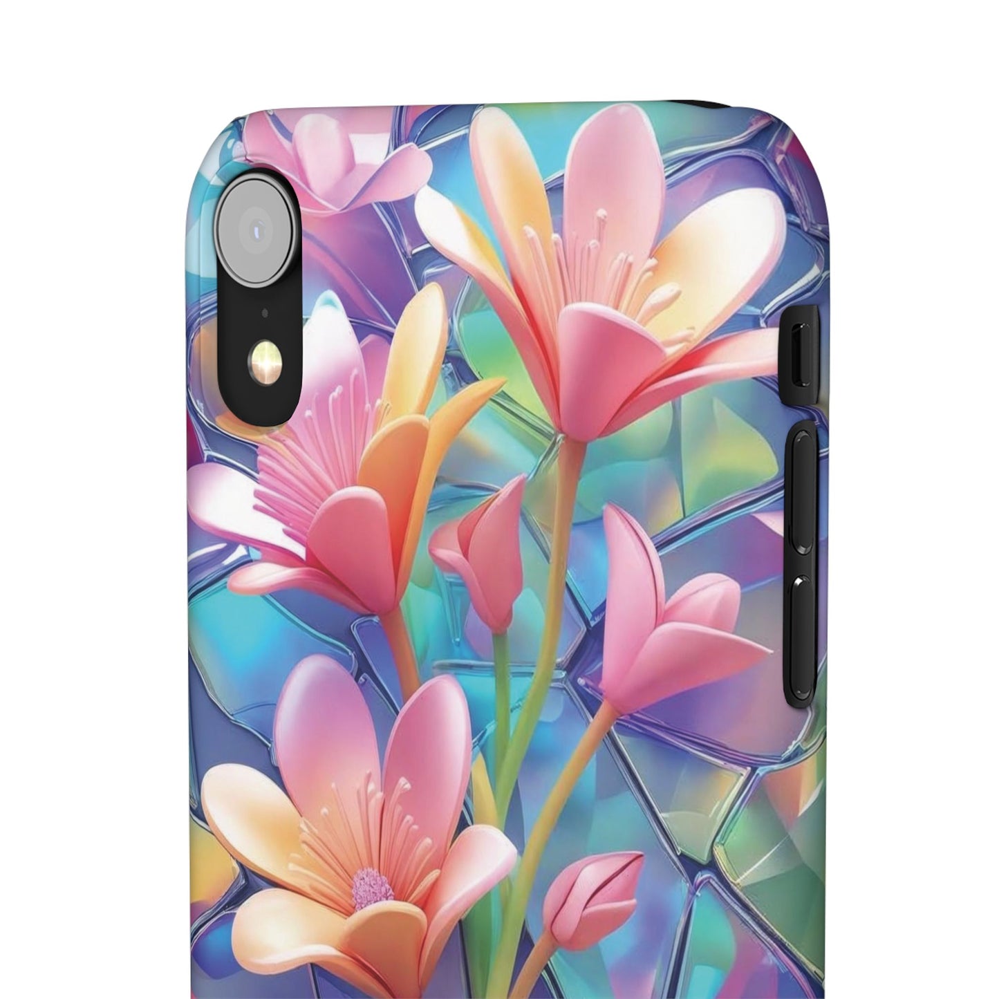 Snap Case Elegante Florale iPhone Handyhülle mit 3D-Effekt