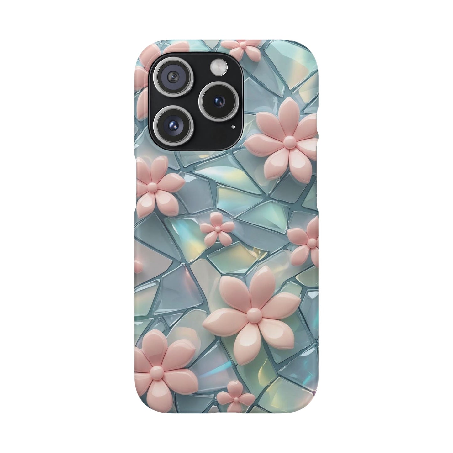 Snap Case Elegante Florale iPhone Handyhülle mit 3D-Effekt