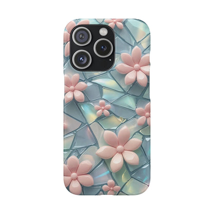 Snap Case Elegante Florale iPhone Handyhülle mit 3D-Effekt