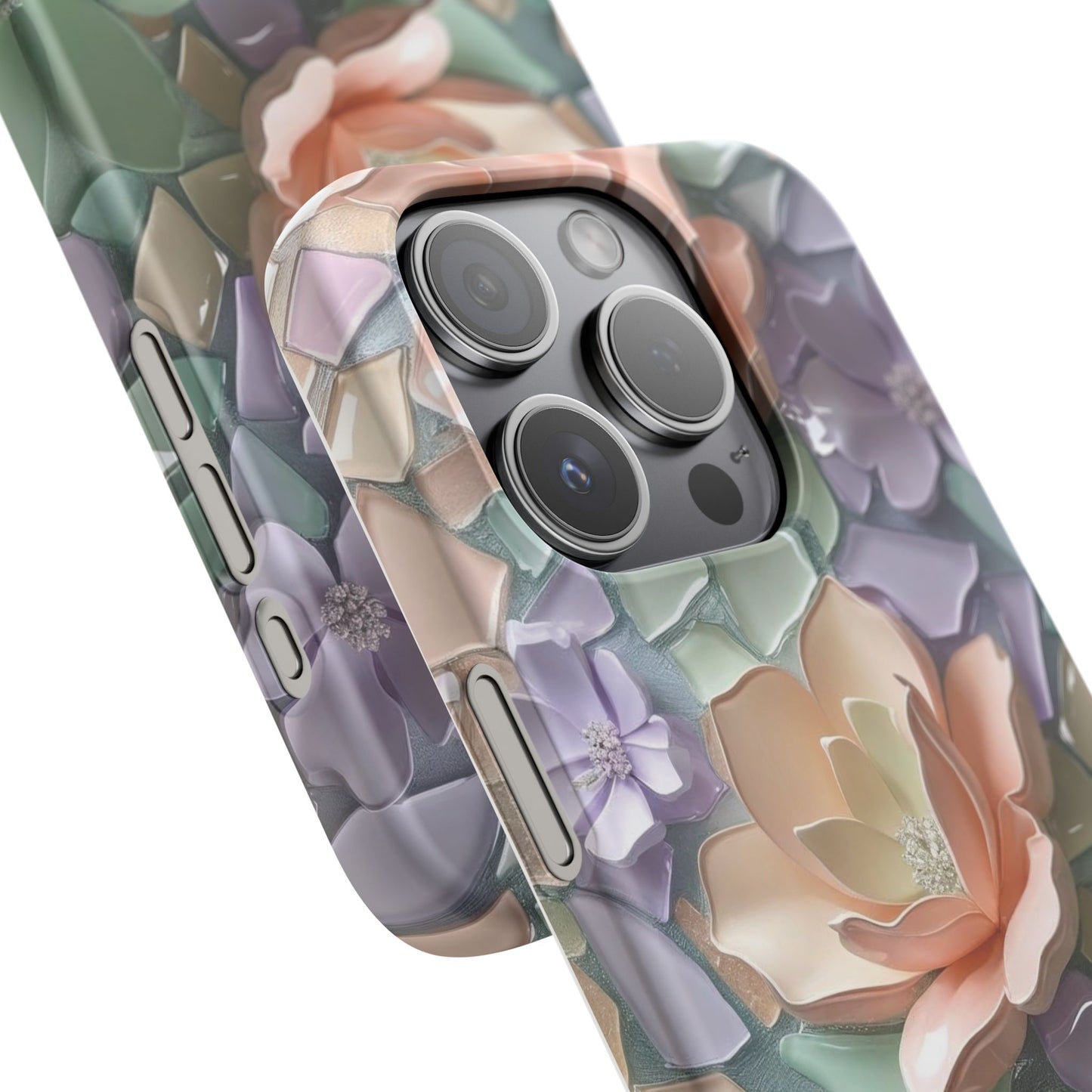 Snap Case Elegante Florale iPhone Handyhülle mit 3D-Effekt