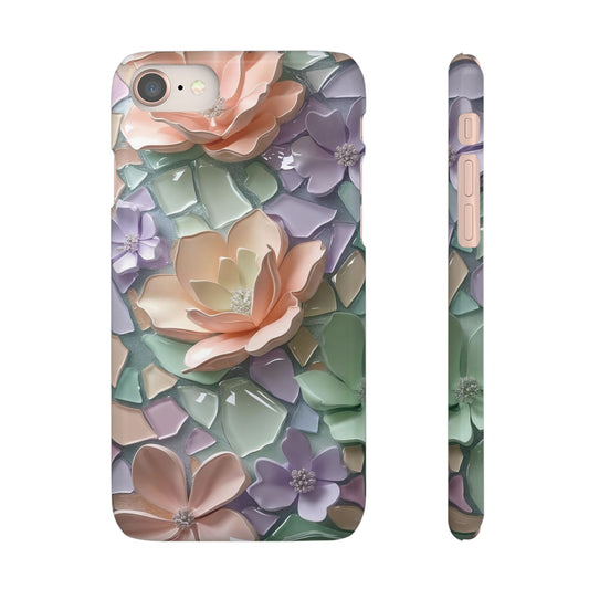 Snap Case Elegante Florale iPhone Handyhülle mit 3D-Effekt