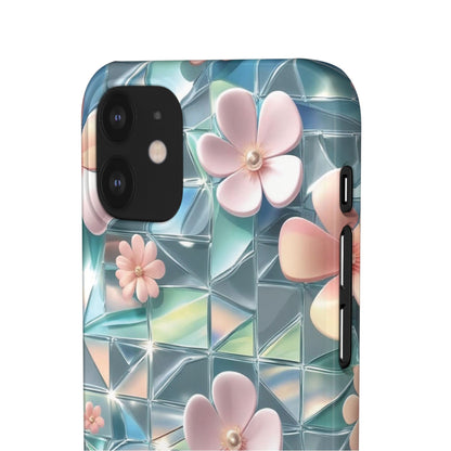 Snap Case iPhone Handyhülle mit 3D-Effekt Blumenmuster