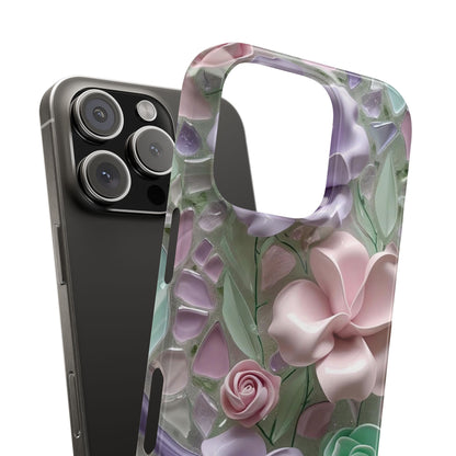 Snap Case Elegante Florale iPhone Handyhülle mit 3D-Effekt