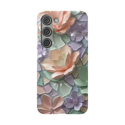 Snap Case Samsung Handyhülle mit 3D-Effekt, Blumenmuster