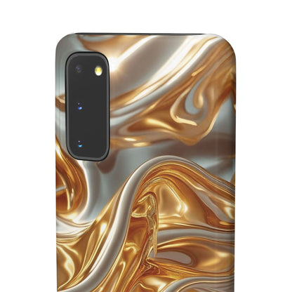 Snap Case Samsung Handyhülle – Gold Dynamic Liquid 3D Effekt