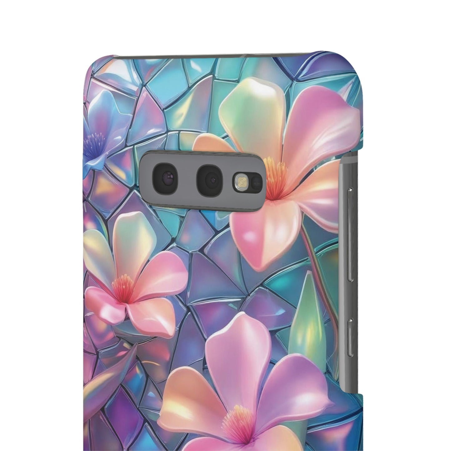 Snap Case Elegante Florale Samsung Handyhülle mit 3D-Effekt