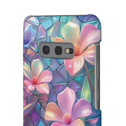 Snap Case Elegante Florale Samsung Handyhülle mit 3D-Effekt