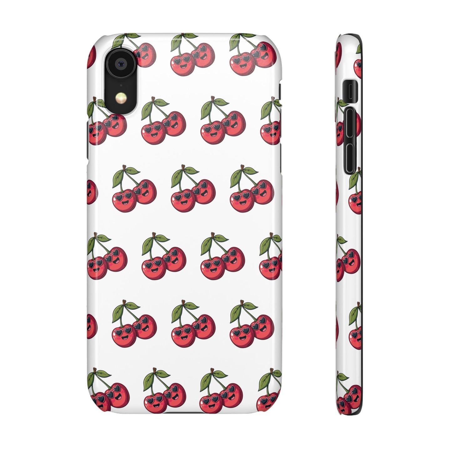 iPhone Snap Case Handyhülle Happy Cherry Design