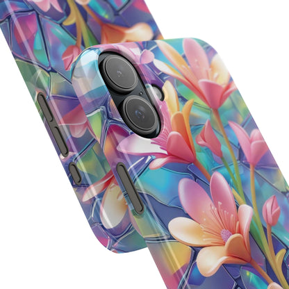 Snap Case Elegante Florale iPhone Handyhülle mit 3D-Effekt
