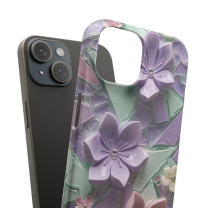 Snap Case Elegante Florale iPhone Handyhülle mit 3D-Effekt