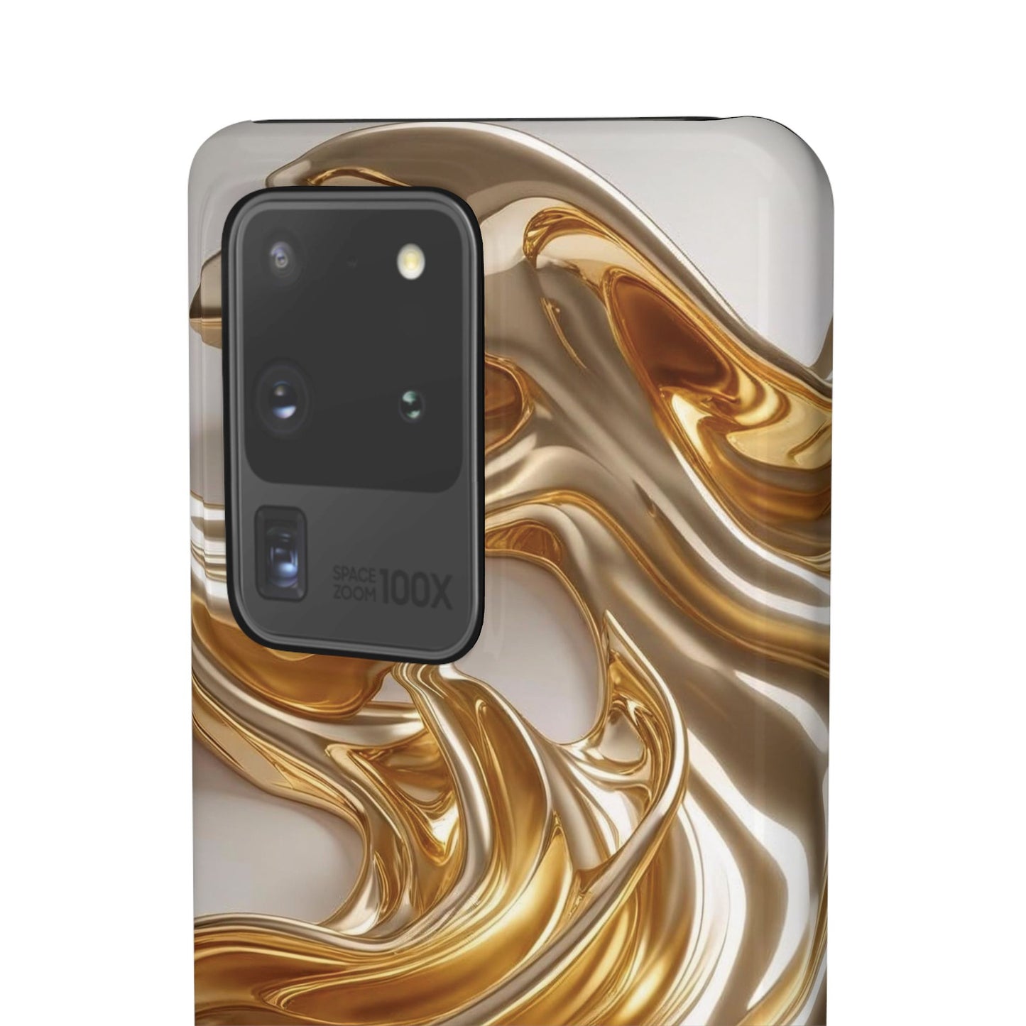 Snap Case Samsung Handyhülle – Gold Dynamic Liquid 3D Effekt
