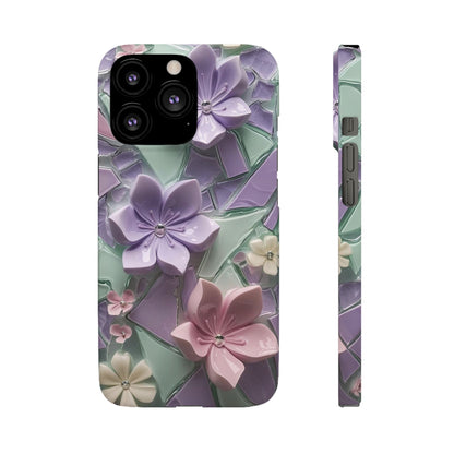 Snap Case Elegante Florale iPhone Handyhülle mit 3D-Effekt