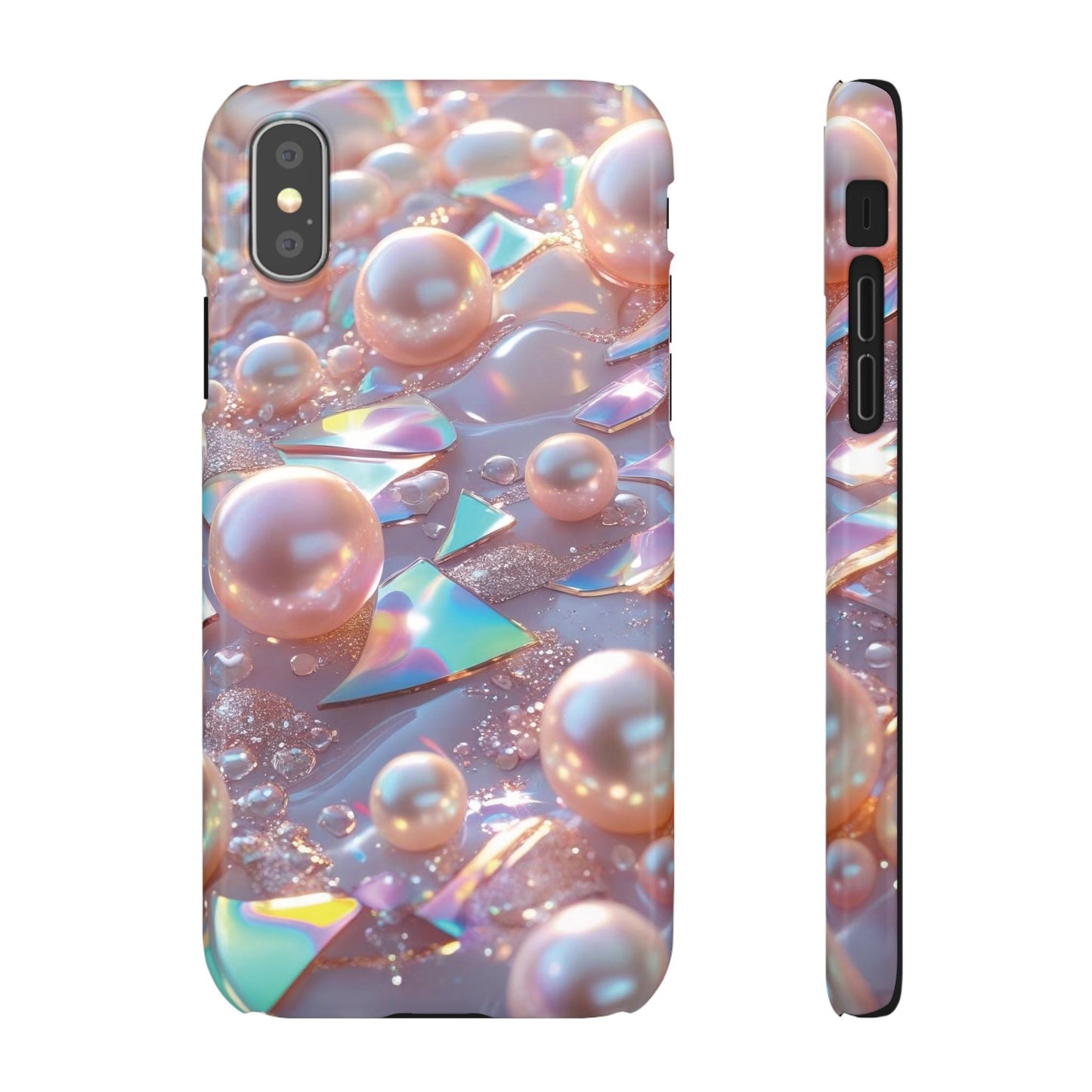 Snap Case iPhone Handyhülle – 3D Perlen Effekt