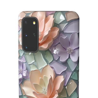 Snap Case Samsung Handyhülle mit 3D-Effekt, Blumenmuster