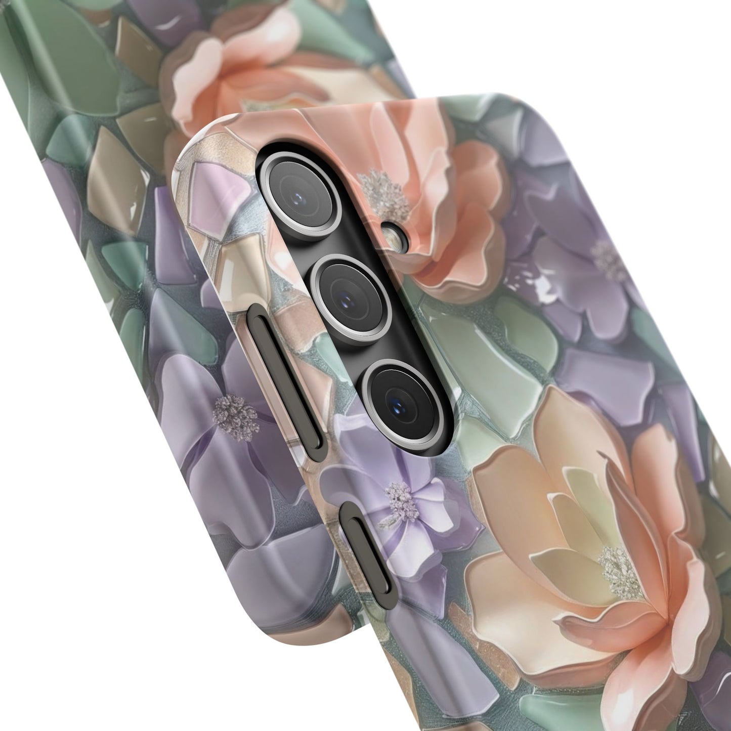 Snap Case Samsung Handyhülle mit 3D-Effekt, Blumenmuster