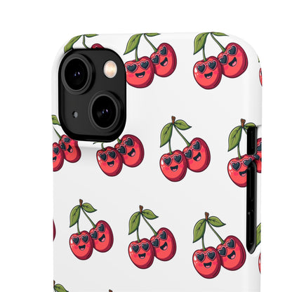 iPhone Snap Case Handyhülle Happy Cherry Design