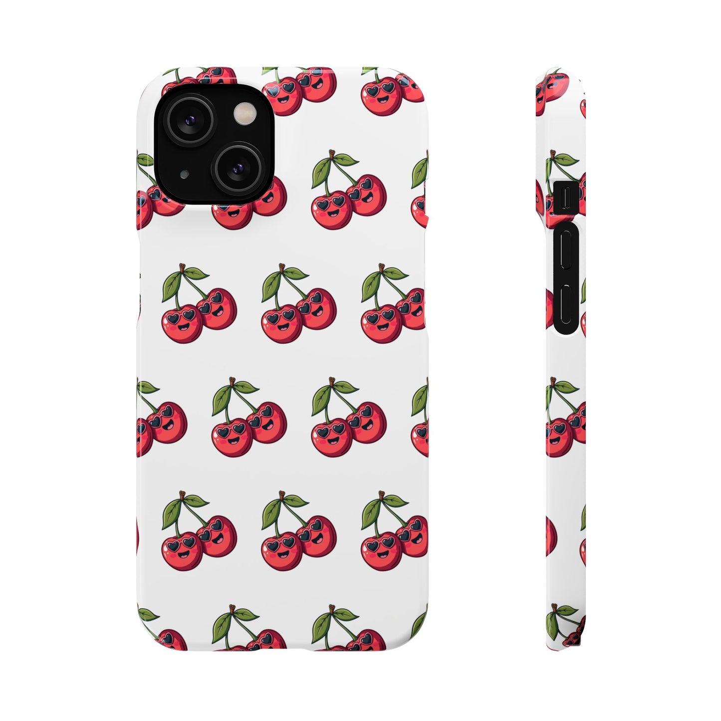 iPhone Snap Case Handyhülle Happy Cherry Design