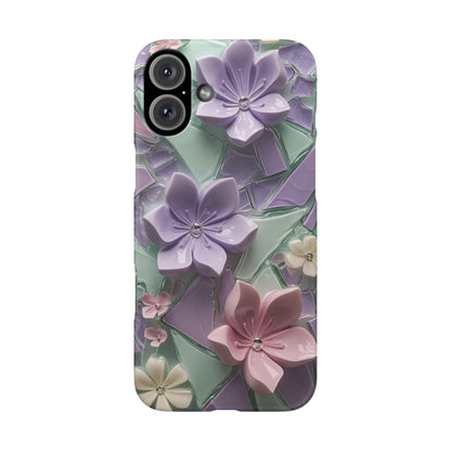 Snap Case Elegante Florale iPhone Handyhülle mit 3D-Effekt