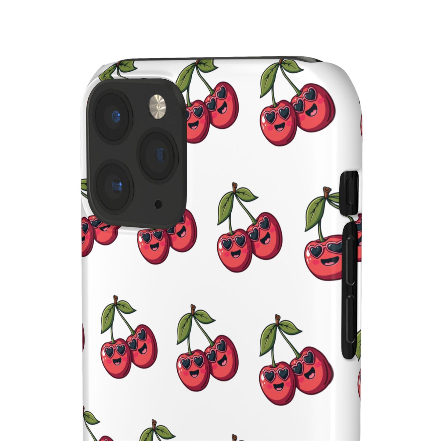 iPhone Snap Case Handyhülle Happy Cherry Design