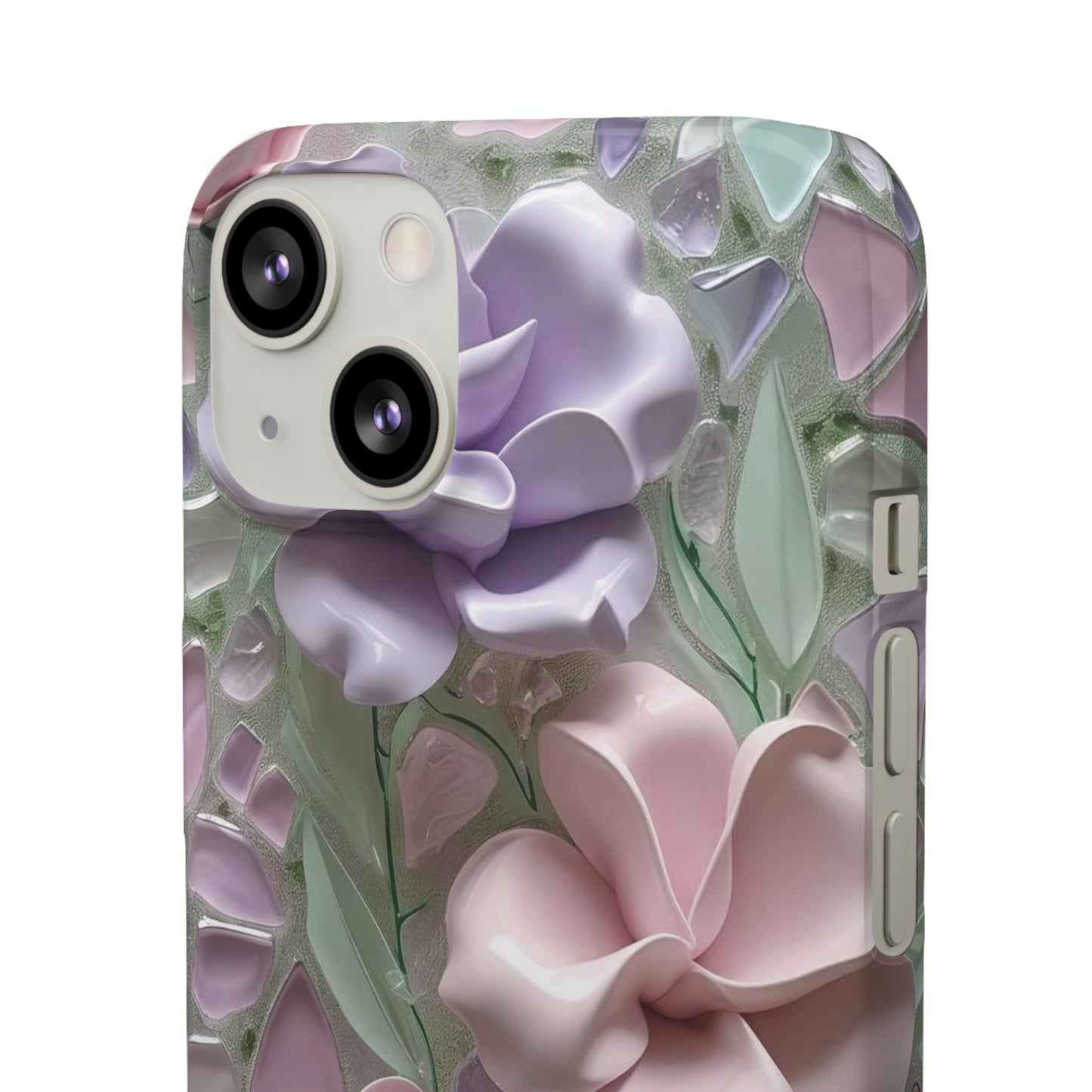 Snap Case Elegante Florale iPhone Handyhülle mit 3D-Effekt