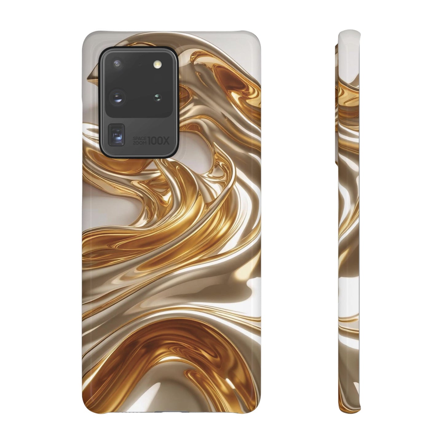 Snap Case Samsung Handyhülle – Gold Dynamic Liquid 3D Effekt