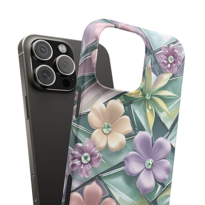 Snap Case Elegante Florale iPhone Handyhülle mit 3D-Effekt