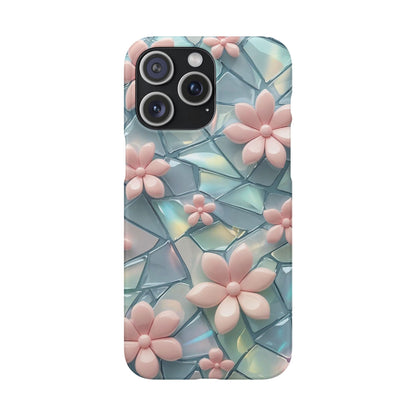 Snap Case Elegante Florale iPhone Handyhülle mit 3D-Effekt