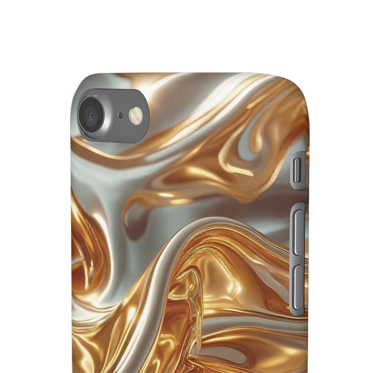 Snap Case iPhone Handyhülle – Gold Dynamic Liquid 3D Effekt