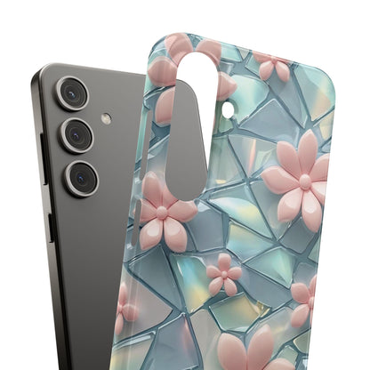 Snap Case Samsung Handyhülle mit 3D-Effekt und Blumenmuster