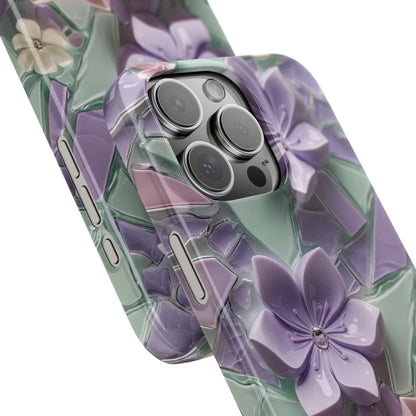 Snap Case Elegante Florale iPhone Handyhülle mit 3D-Effekt