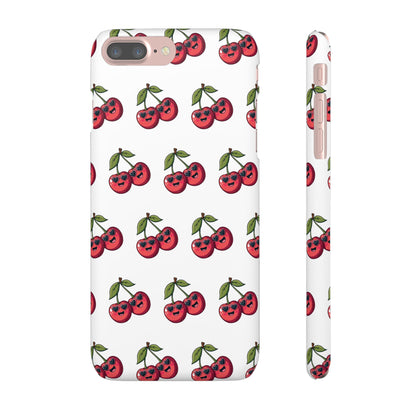 iPhone Snap Case Handyhülle Happy Cherry Design