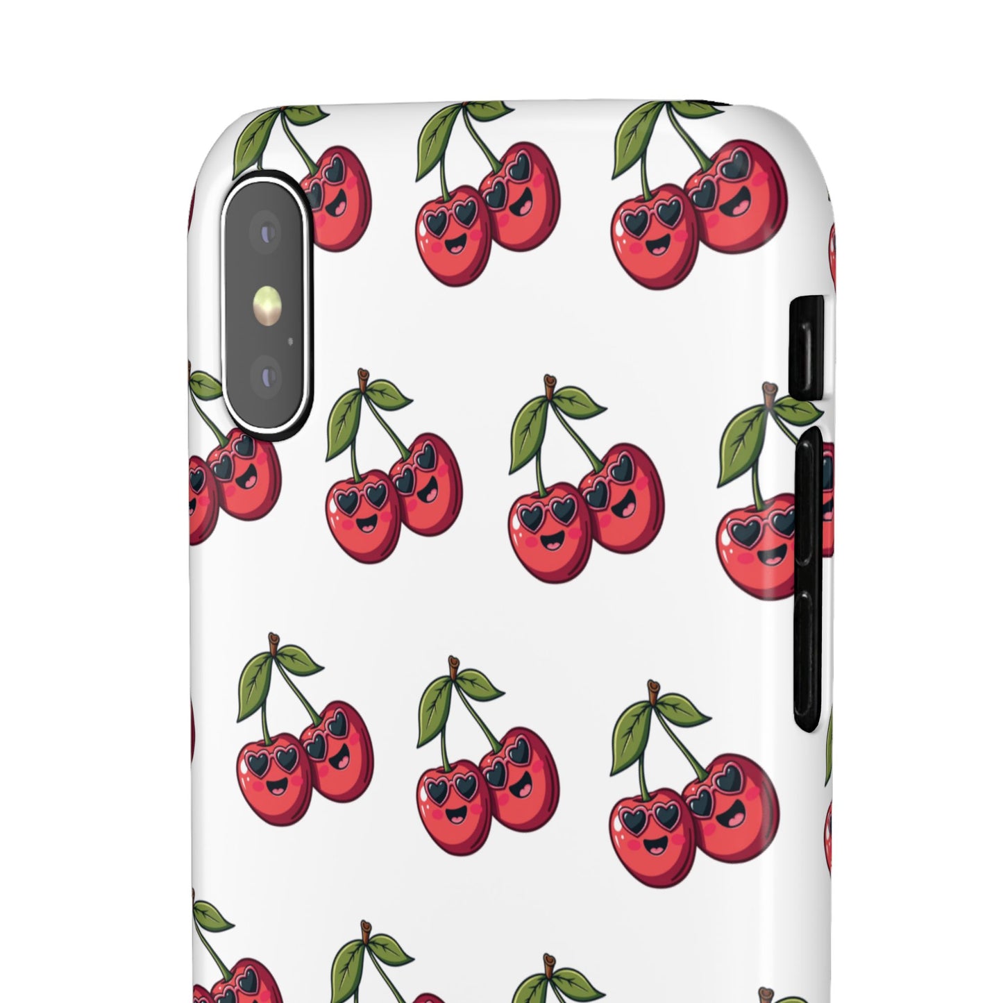 iPhone Snap Case Handyhülle Happy Cherry Design