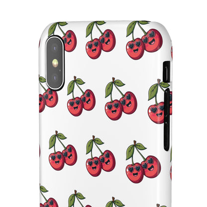 iPhone Snap Case Handyhülle Happy Cherry Design