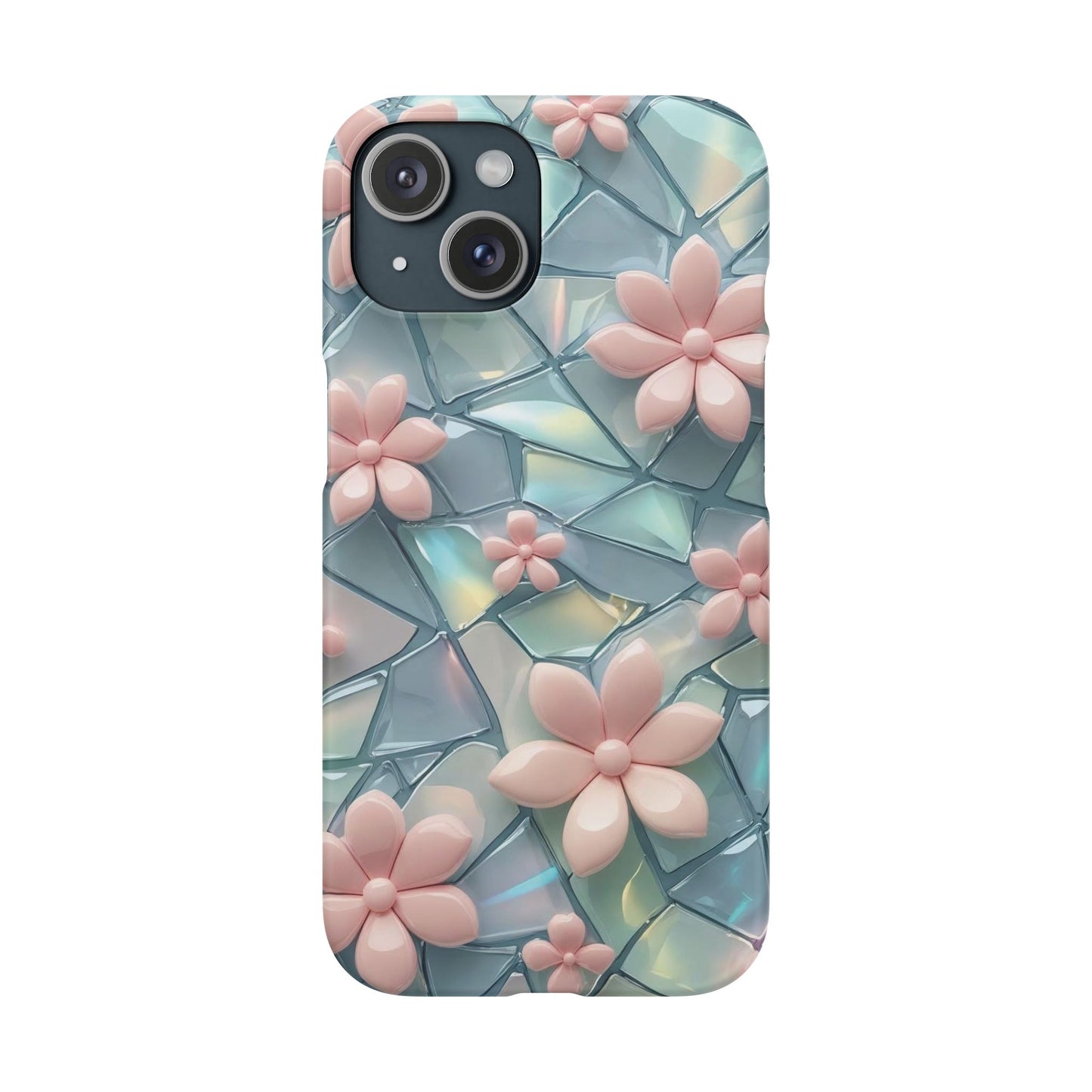 Snap Case Elegante Florale iPhone Handyhülle mit 3D-Effekt
