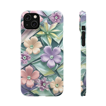 Snap Case Elegante Florale iPhone Handyhülle mit 3D-Effekt