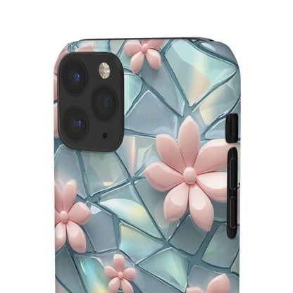 Snap Case Elegante Florale iPhone Handyhülle mit 3D-Effekt