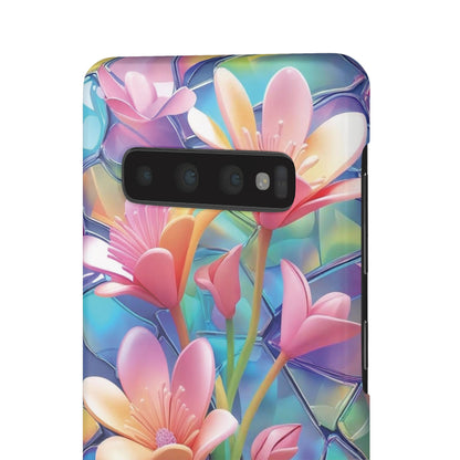 Snap Case Elegante Florale Samsung Handyhülle mit 3D-Effekt