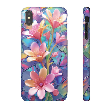 Snap Case Elegante Florale iPhone Handyhülle mit 3D-Effekt
