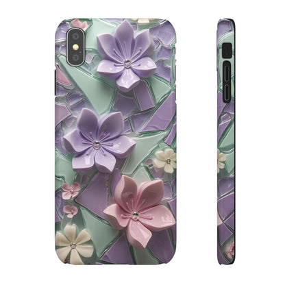 Snap Case Elegante Florale iPhone Handyhülle mit 3D-Effekt