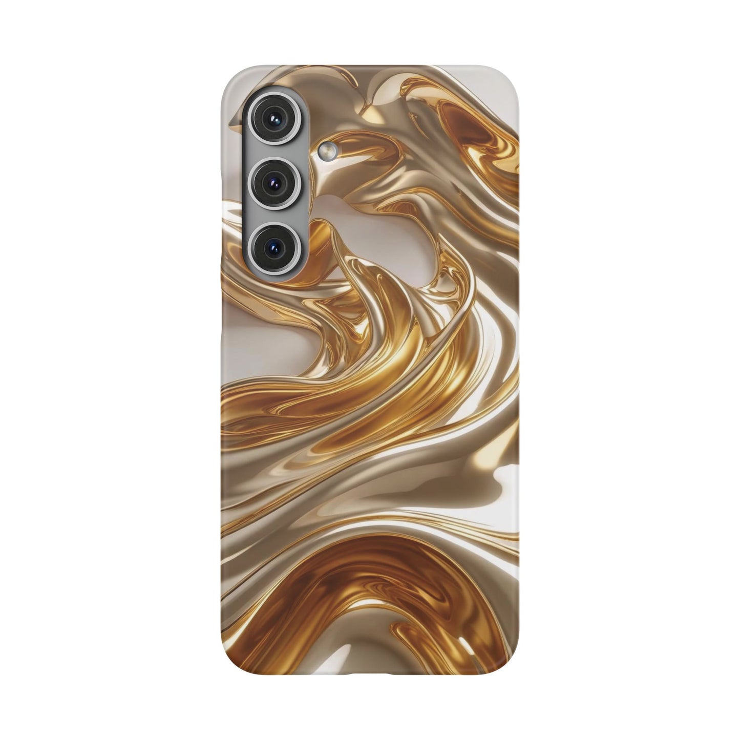 Snap Case Samsung Handyhülle – Gold Dynamic Liquid 3D Effekt