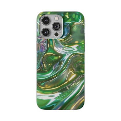 iPhone Handyhülle Flexi Case - Grün Metallic