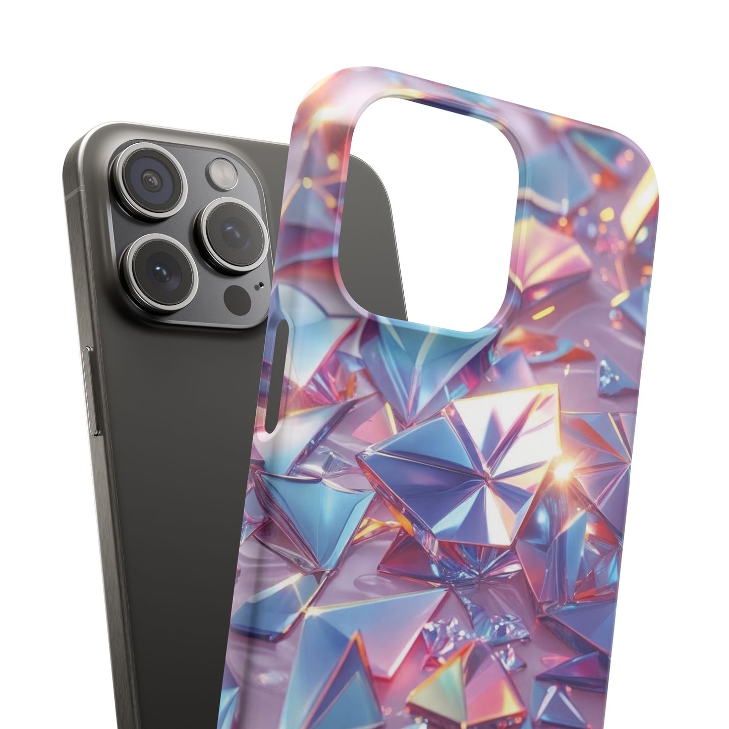 Snap Case iPhone Handyhülle – 3D-Effekt mit Diamant Design